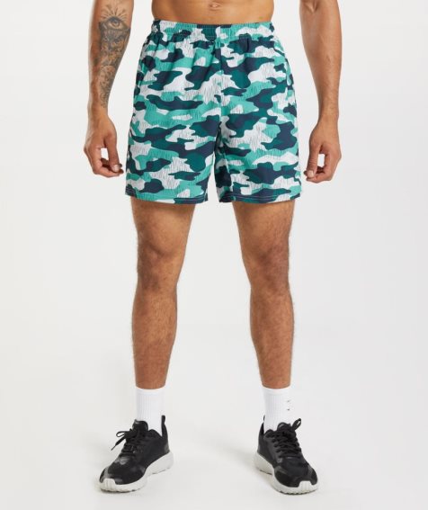 Men's Gymshark Arrival 7" Shorts Camo | NZ 2IWKTH